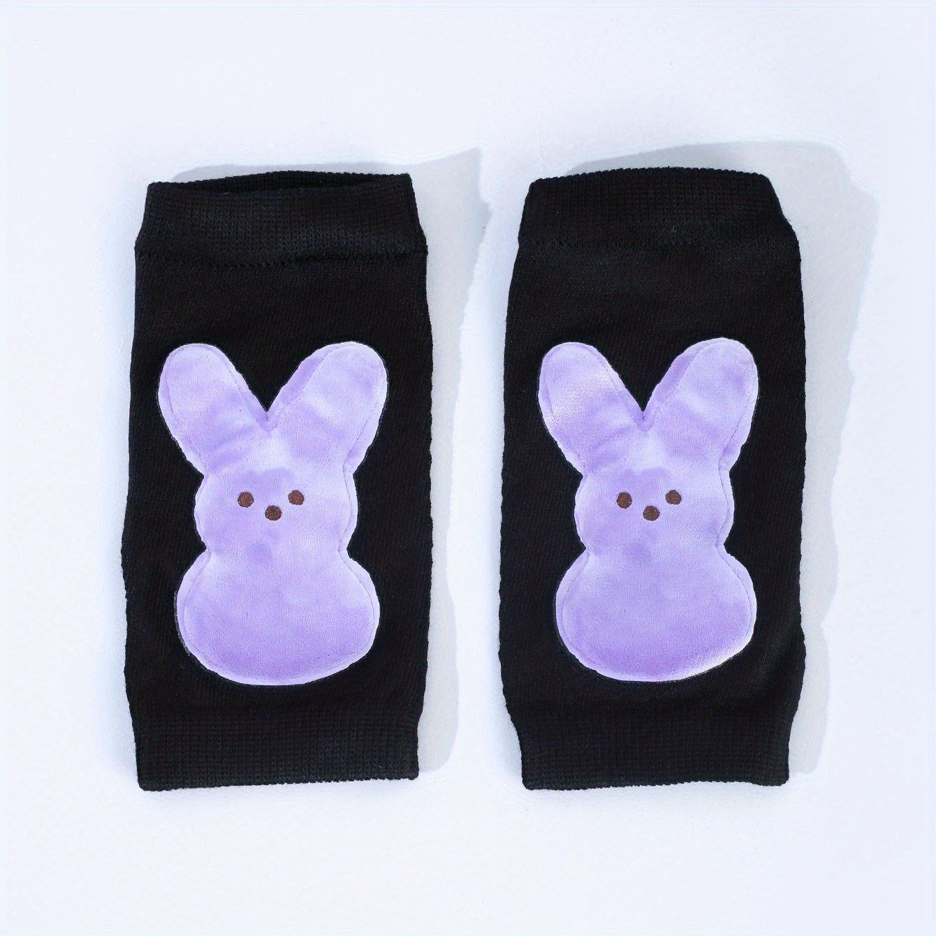 Easter Rabbit Print Fingerless Gloves Y2K Gothic Party Decorative Gloves