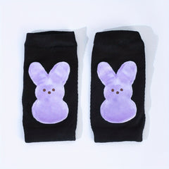 Easter Rabbit Print Fingerless Gloves Y2K Gothic Party Decorative Gloves
