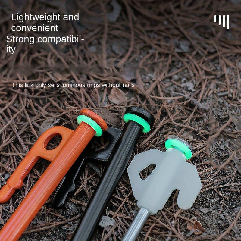 Glow in the Dark Silicone Ring Nail for Camping