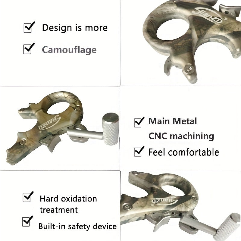 Camouflage Bow Release 3 finger for Compound Bow