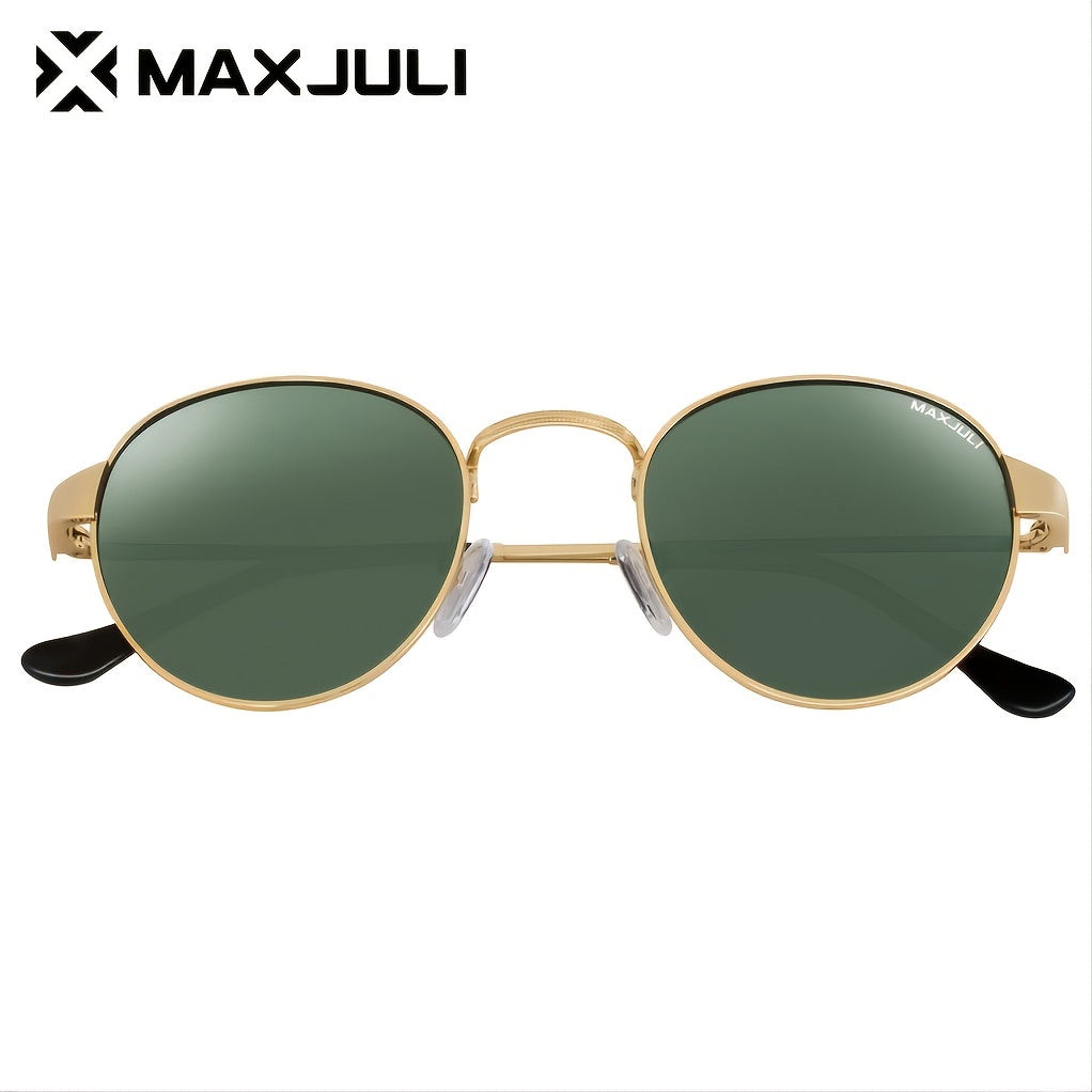 MAXJULI Retro Round Sunglasses UV Protection Glasses Non Slip Handle