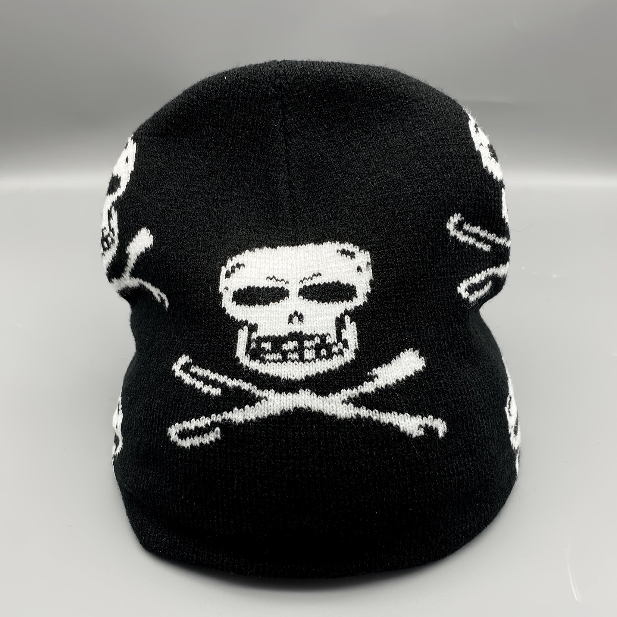 Hip Hop Jacquard Beanie Hat Casual Knitted Womens Warm Skull Cap