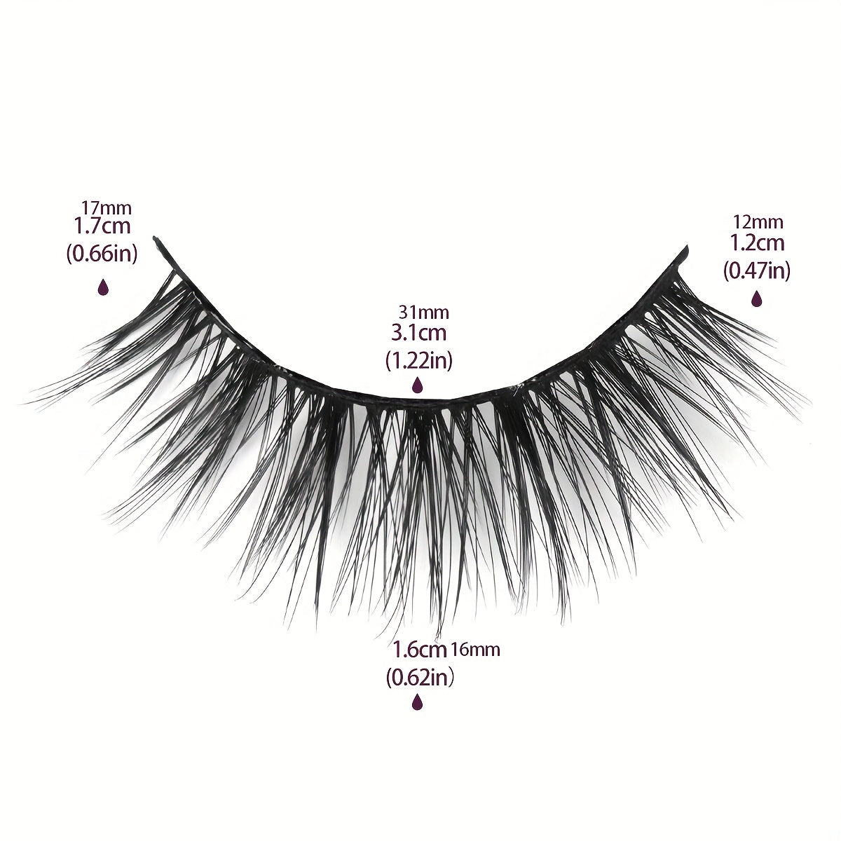 Self-adhesive False Eyelashes Round Box C Curling