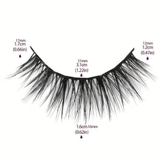 Self-adhesive False Eyelashes Round Box C Curling