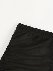 Mesh High Waist Swim Cover Up Pants