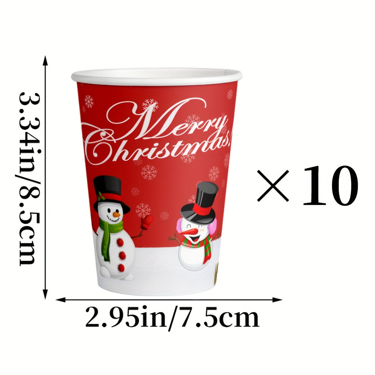 Snowman Christmas Party Supplies Set - 30 Pieces Disposable Dinnerware