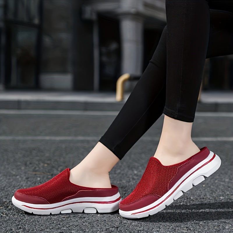 Soft Thick Sole Shock Absorption Woven Slippers Mesh Sandals