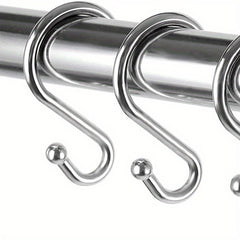 12pcs Durable Rustproof Shower Curtain Hooks for Waterproof Curtains