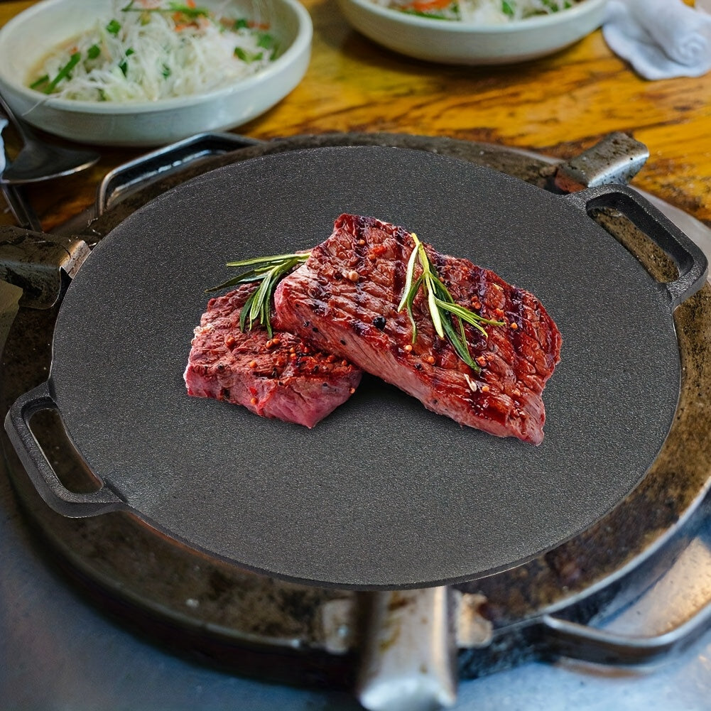Cast Iron BBQ Grill Plate for Outdoor Camping