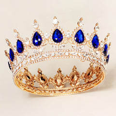 Baroque Crystal Rhinestone Crown Headband for Party Decorations