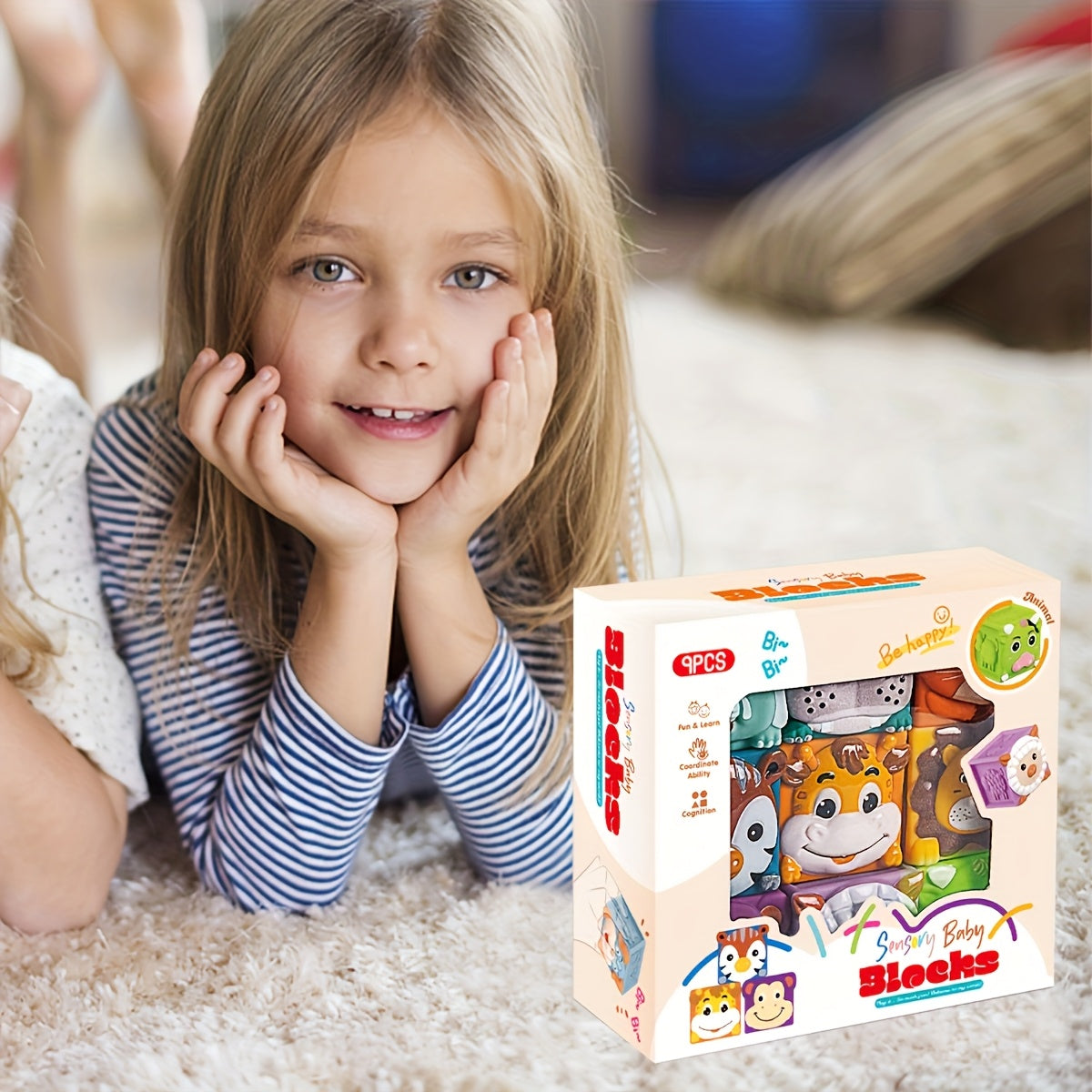 Soft Rubber Building Blocks for Kids