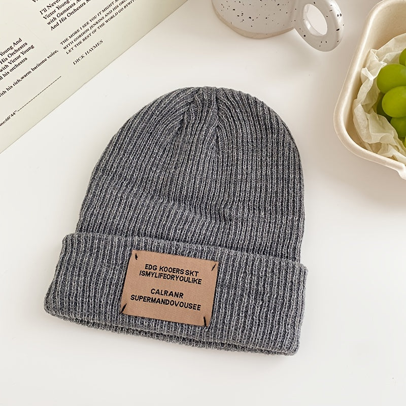 Vintage Woolen Beanie Hat Women's Cap Autumn Winter Cold Cap