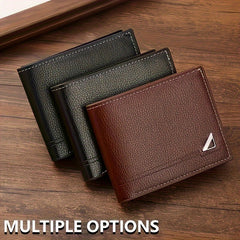 Men's Large Capacity Business Casual Wallet with Short Money Clip