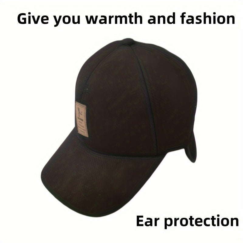 Warm Baseball Cap Earflaps Adjustable Baseball Cap