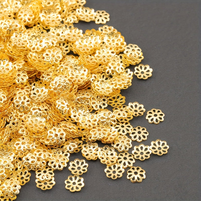 Lotus End Cap Metal Spacer Beads for DIY Jewelry