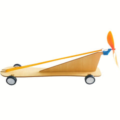 Wooden DIY Wind Mini Car Kit Educational Science Project Construction Set