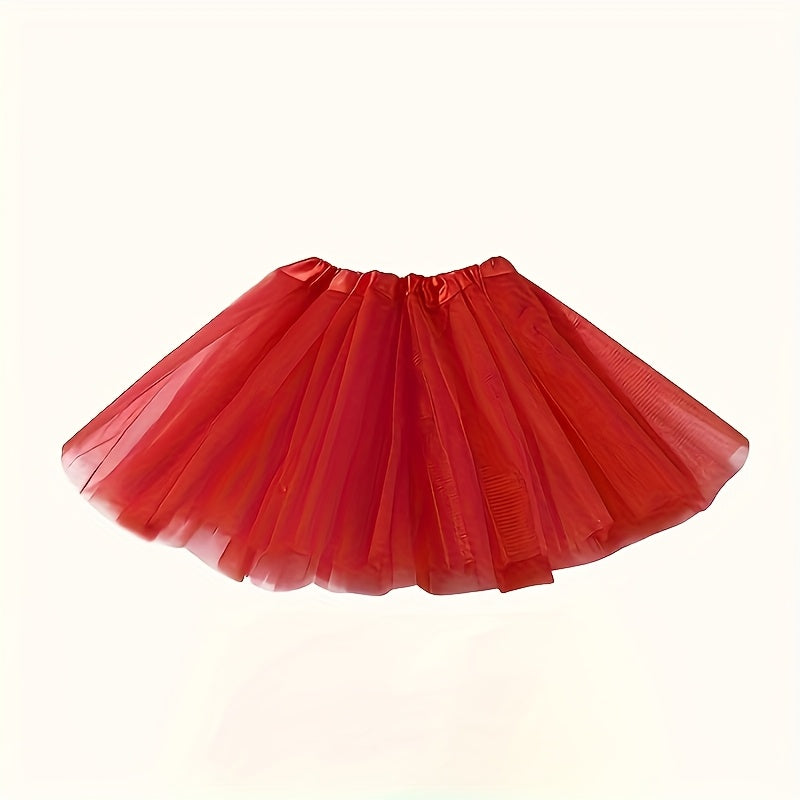 3 Layer Mesh Tutu Skirt for Girls Ballet Dance Costume