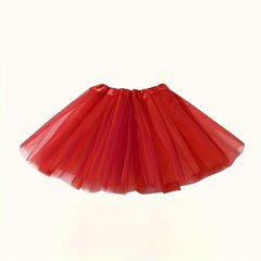 3 Layer Mesh Tutu Skirt for Girls Ballet Dance Costume