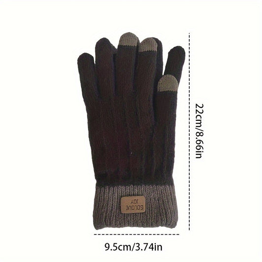 Stretch Knitted Full Finger Touch Screen Gloves