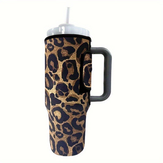 Leopard Printed Insulated Cup Cover for 40oz Tumbler
