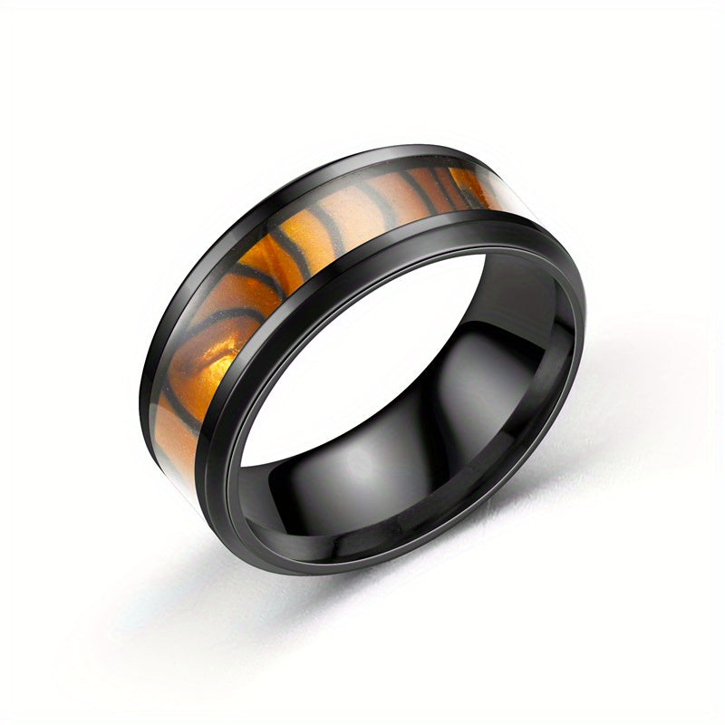 European American Men's Shell Titanium Steel Ring