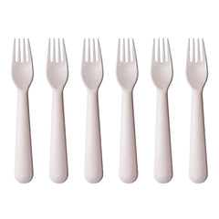 6pcs Kids Plastic Forks Nordic Macaroon BPA-Free Utensils for Baby & Children