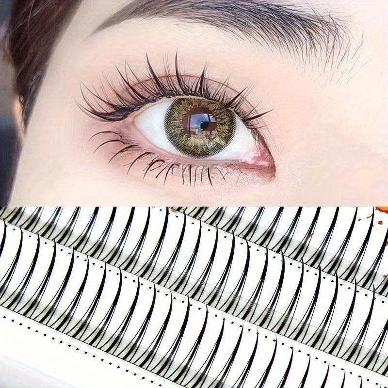 DIY Eyelash Extension Segmented False Eyelashes Little Devil Double Fishtail