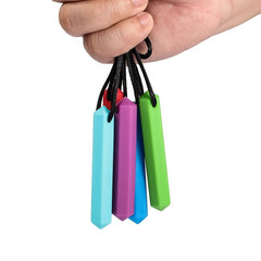 Hexagonal Silicone Toothbrush & Chewing Pendant Set