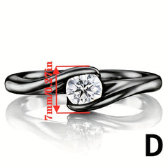 Gothic Punk Ring with Zircon Inlay for Women Girls Halloween Party