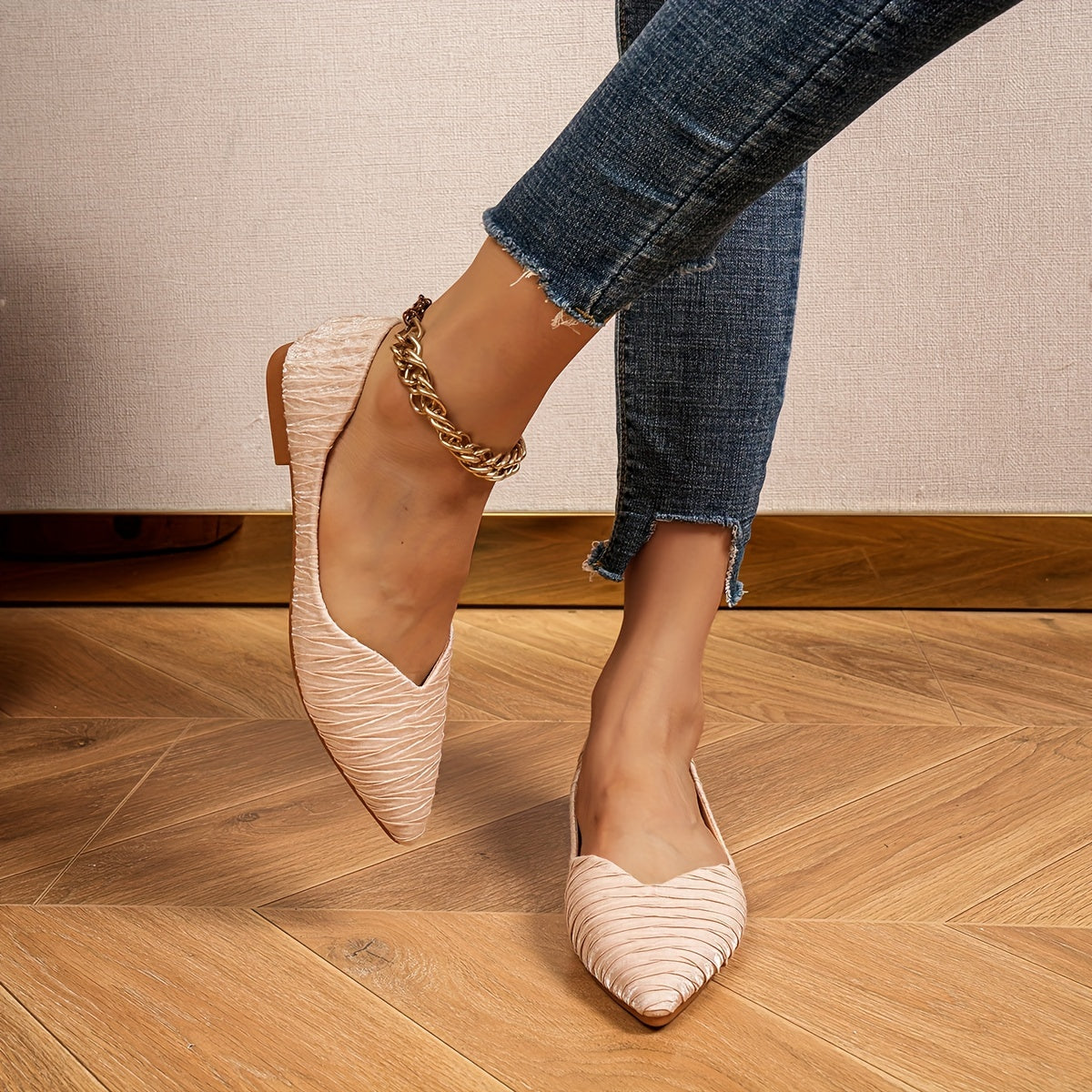Women's Pointed Toe Soft Sole Flat Shoes for Work Office