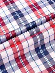 Men's Plaid Long Sleeve Shirt for Spring Autumn