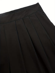  Wide Leg Ruched Trousers With Pockets