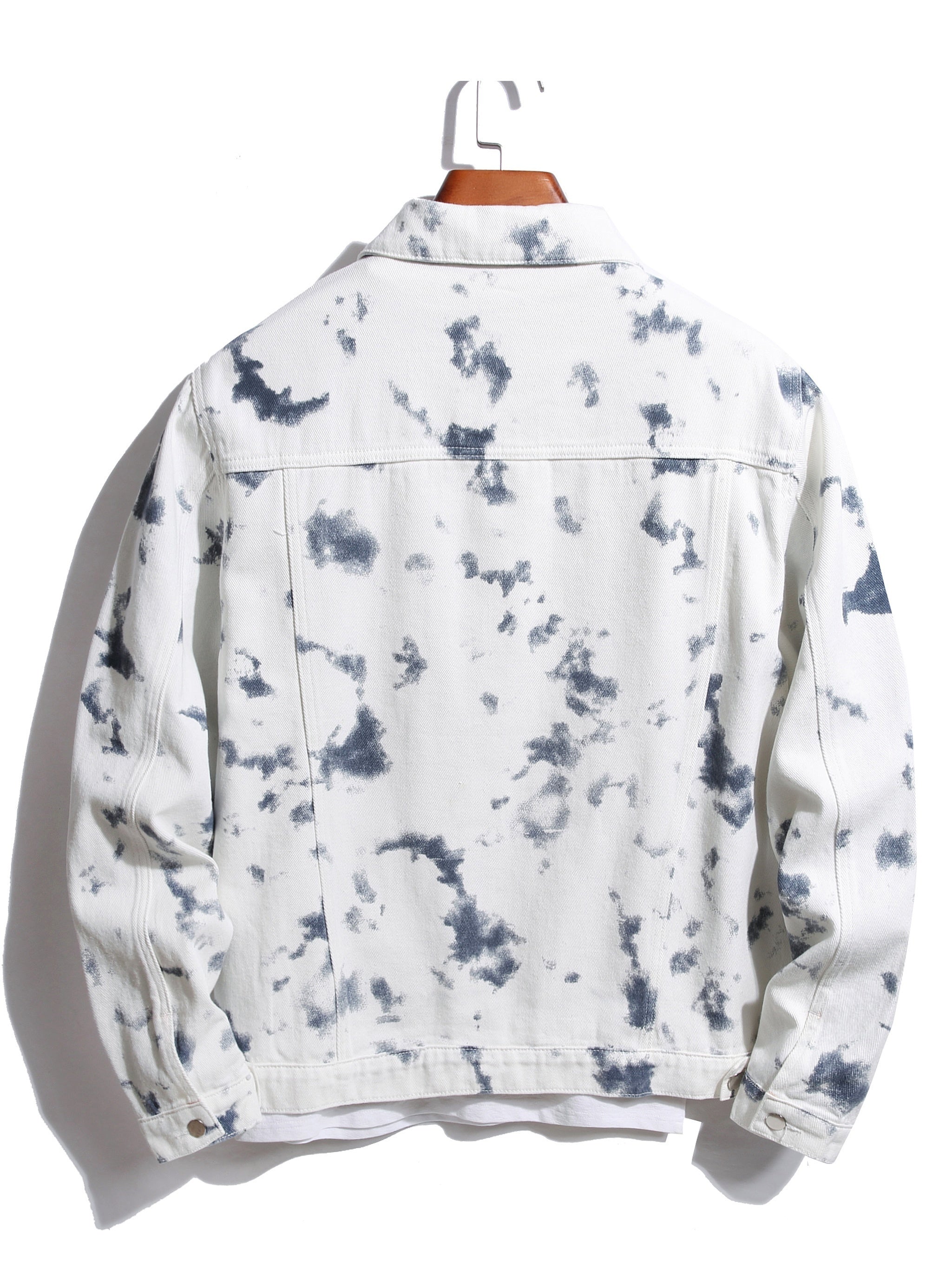 Men's Tie Dyed Denim Jacket Slim Fit