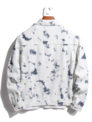 Men's Tie Dyed Denim Jacket Slim Fit