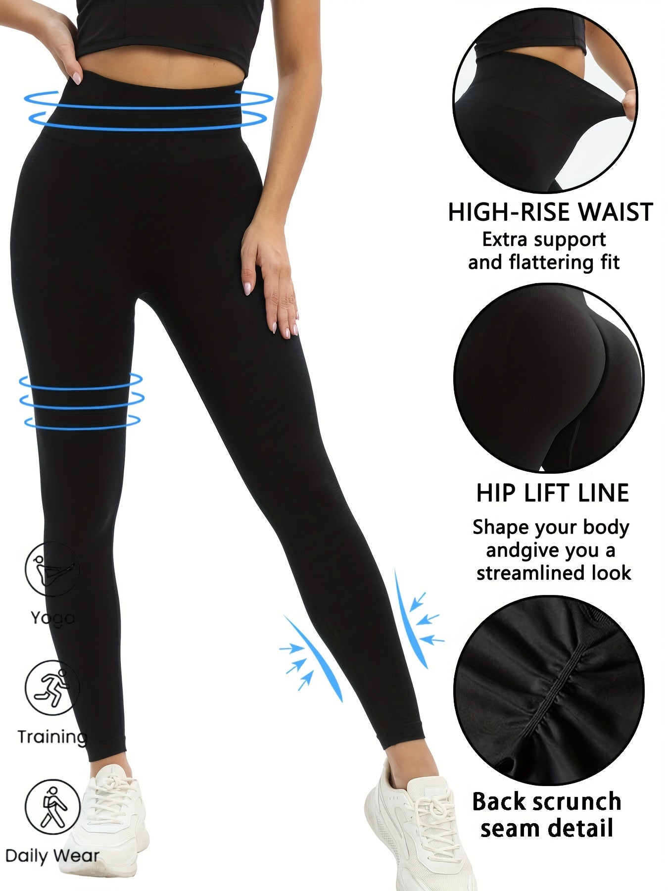 Yoga Workout Pants Running Leggings Butt Lifting Activewear