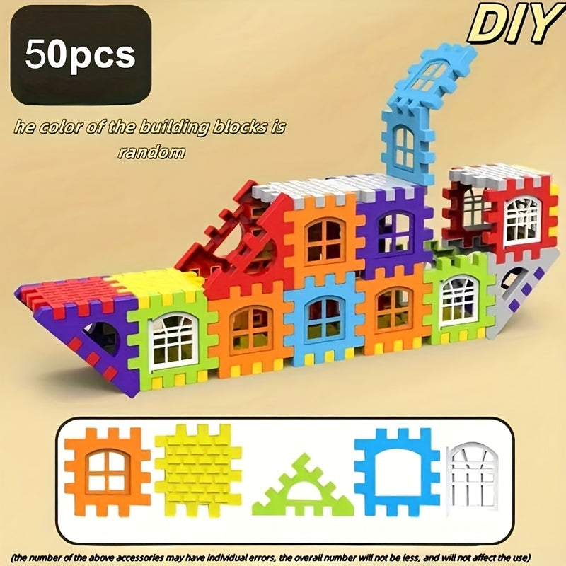 DIY Building Blocks Set for Kids - 100 Large Interlocking Bricks