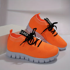 Women's Breathable Lightweight Sports Shoes Comfortable Lace Up Running Shoes