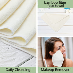 2 Bamboo Facial Cleansing Cloths - Washable Exfoliating Makeup Remover