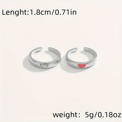 Love Luminous Ring Live Mouth Adjustable Couple Ring