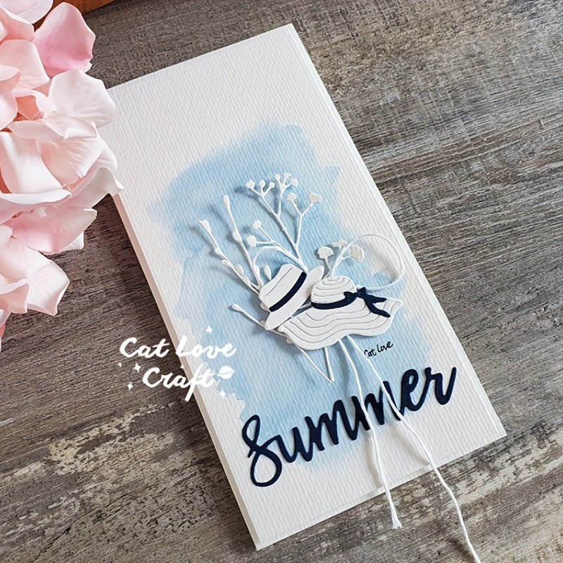 Catlove Summer Travel Hat Metal Cutting Dies DIY Craft