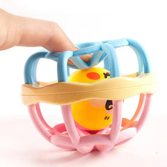 2pcs Rattle Toy Set Handheld PVC Grab Ball and Stick Combo, Mixed Colors