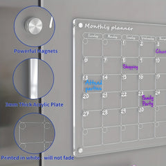 Acrylic Magnetic Dry Erase Board Calendar For Refrigerator