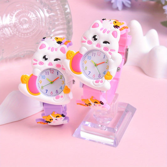 Cute Bunny Cat Silicone Girls' Watch