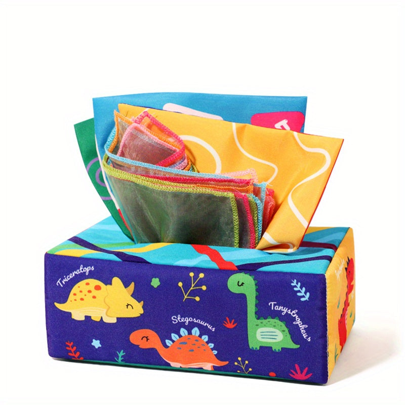 Montessori Tissue Box & Crinkle Paper Sensory Scarves Set