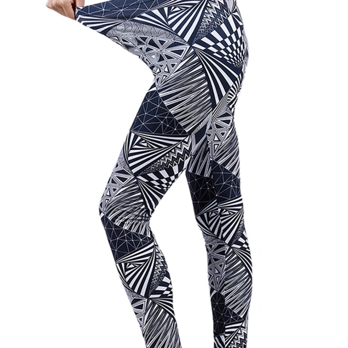 Geometric Print Cropped Comfortable Pants