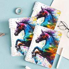 Colorful Horse Art Print Notebook Hard Cover