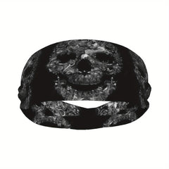 Scary Skull Sports Headband Sweat Wicking Stretchy & Breathable Polyester
