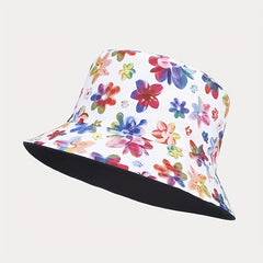 Floral Pattern Bucket Hat Sun Cap Unisex