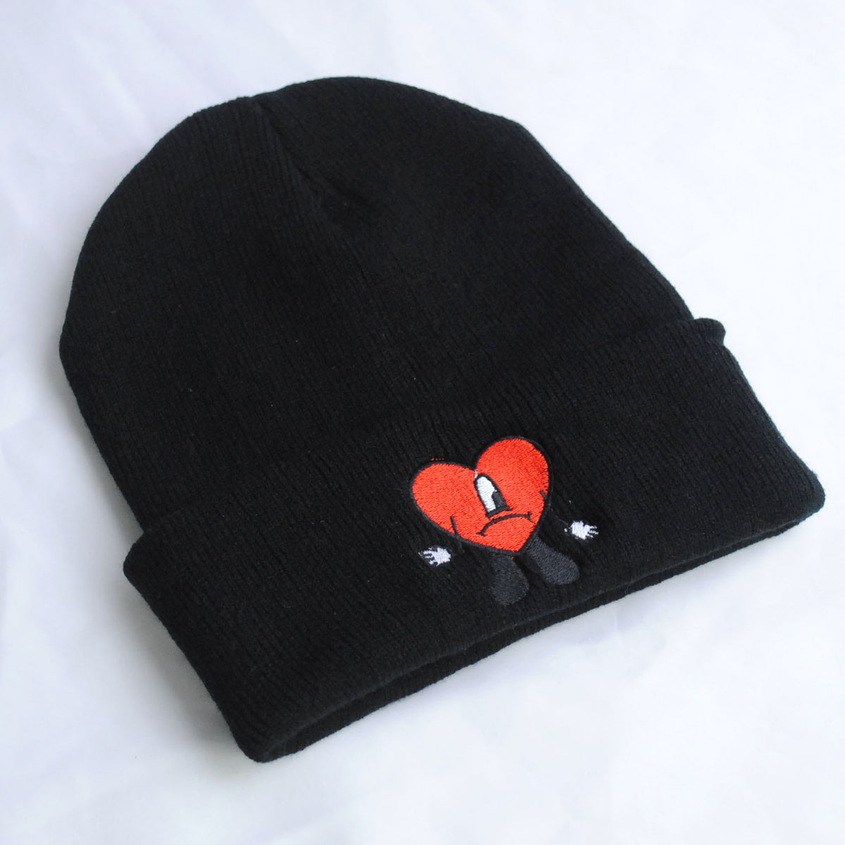 Embroidery Heart Knit Hat Bad Rabbit Cartoon Hip Hop Style Beanie Hat
