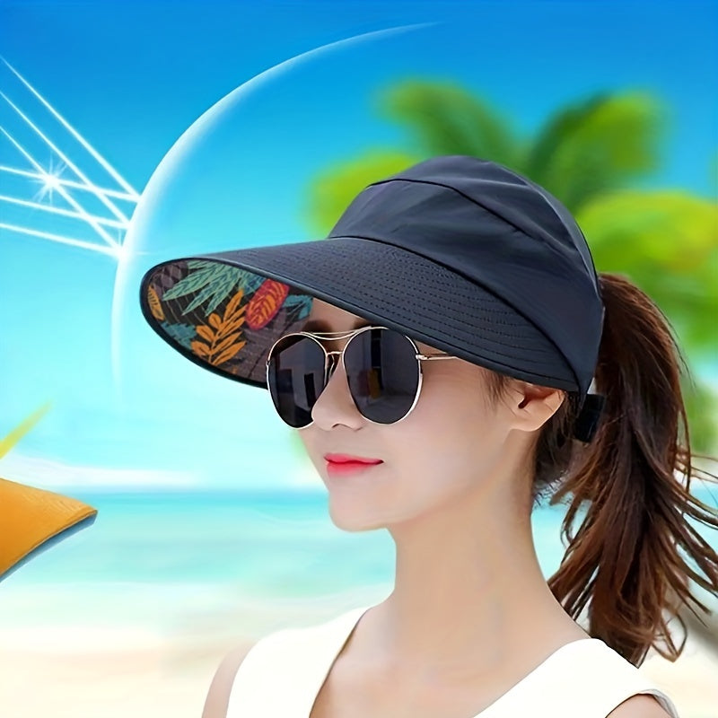 Wide Brim Sun Protection Visor Sun Hat Anti UV Lightweight Breathable Beach Hat